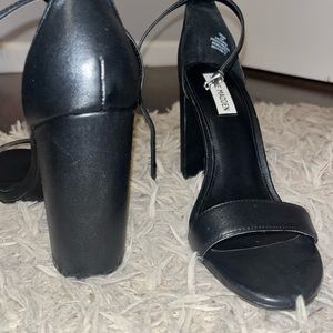 Used Black Steve Madden chunky heels in great condition
